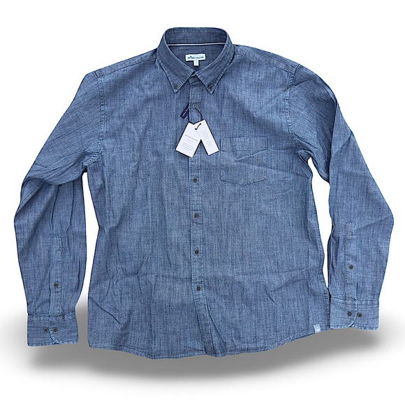 Peter Millar Other - Peter Millar Tamworth Chambray Sport Shirt Mountainside Collection in Ingigo